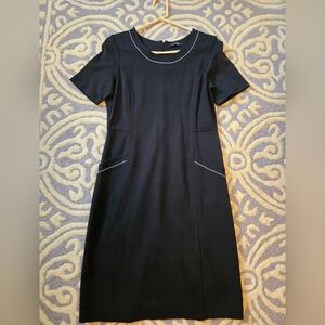 Lands' End Black Knee Length Pocket Dress - S